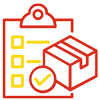 Clipboard and box icon